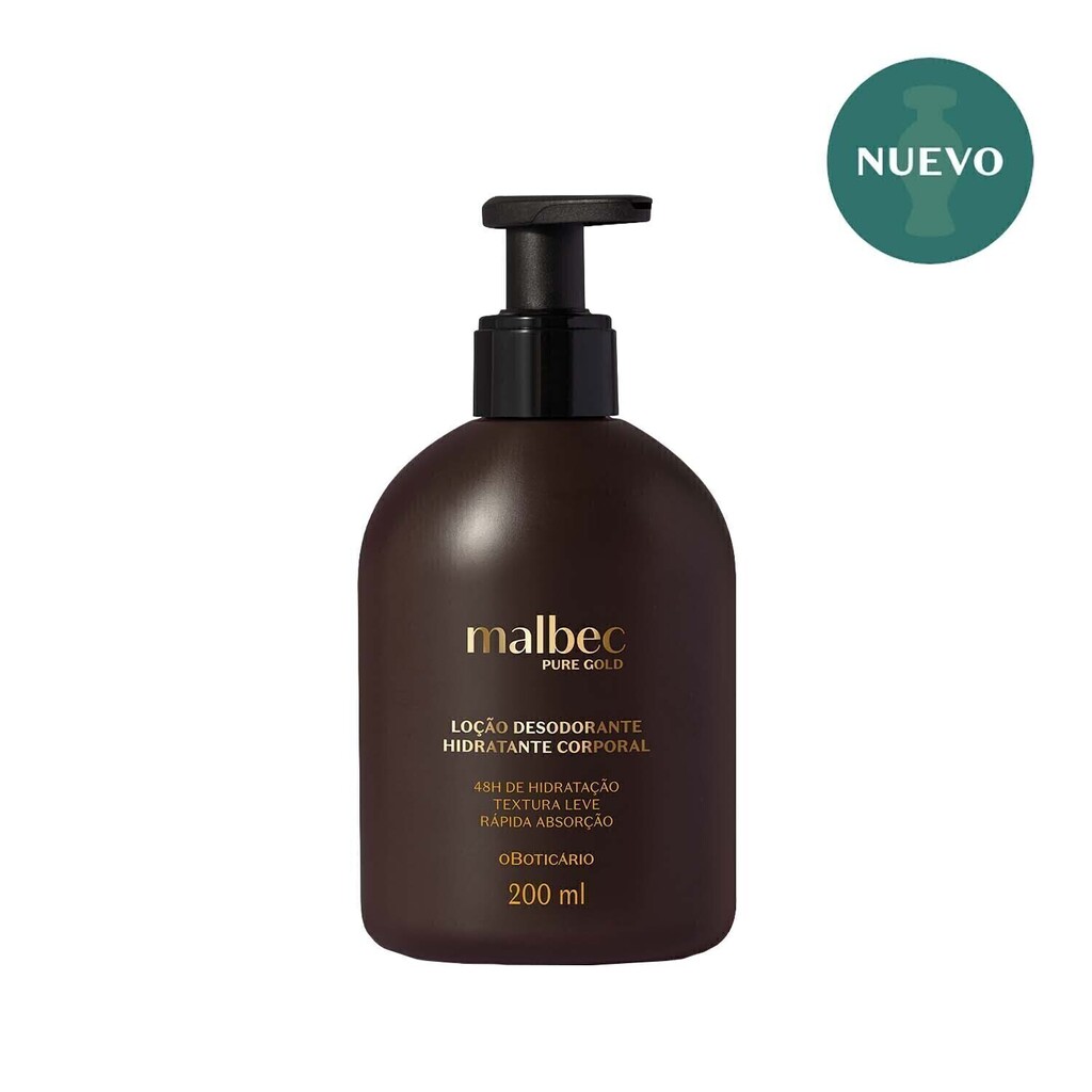 Malbec Loción Hidratante Corporal Pure Gold 200 ml